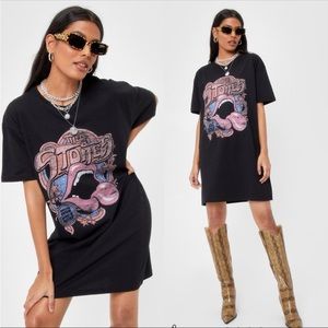 Rolling Stones Graphic Oversized Tee Shirt Dress